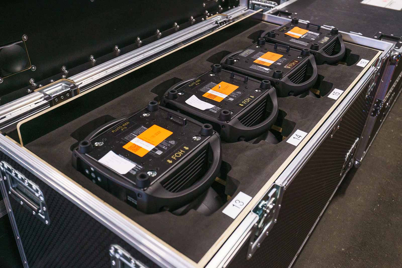 ROAD CASES WITH MOVING HEAD LIGHTS